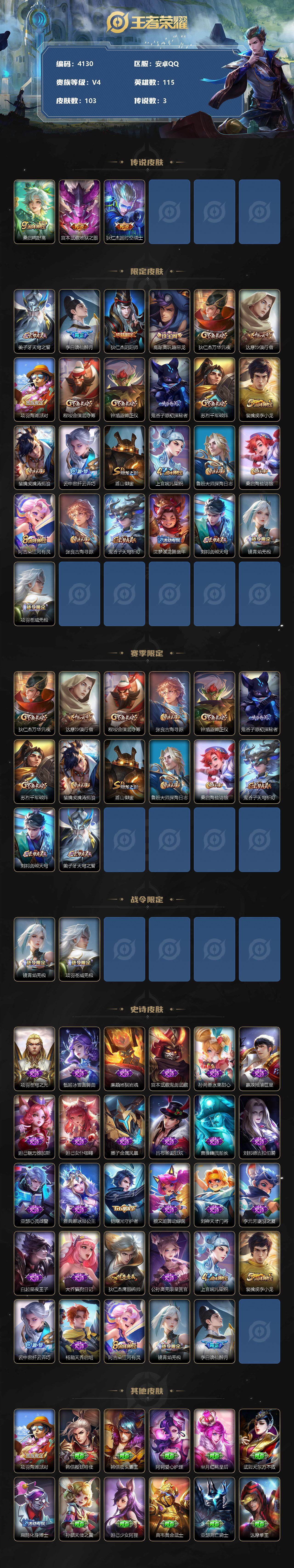 WZCMW3348490王者荣耀账号详情图2