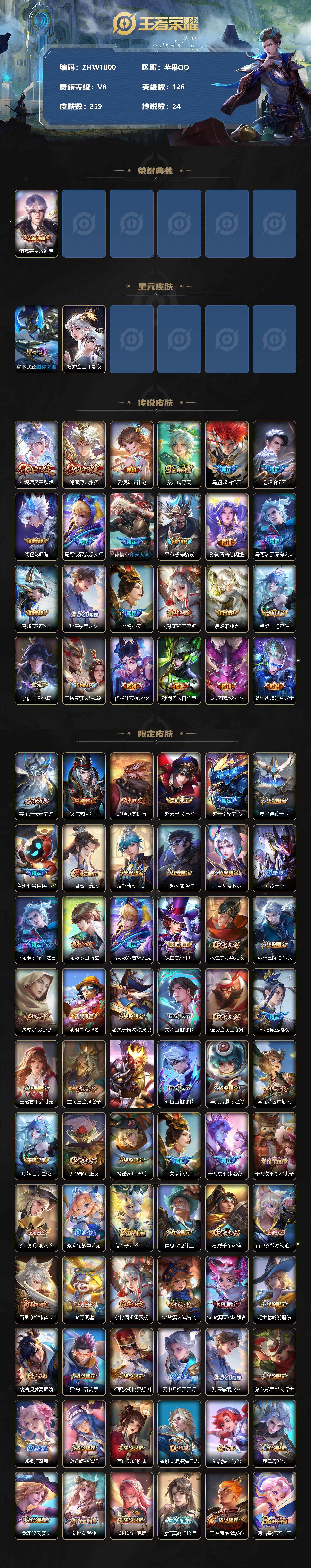 WZLE3348695王者荣耀账号详情图2