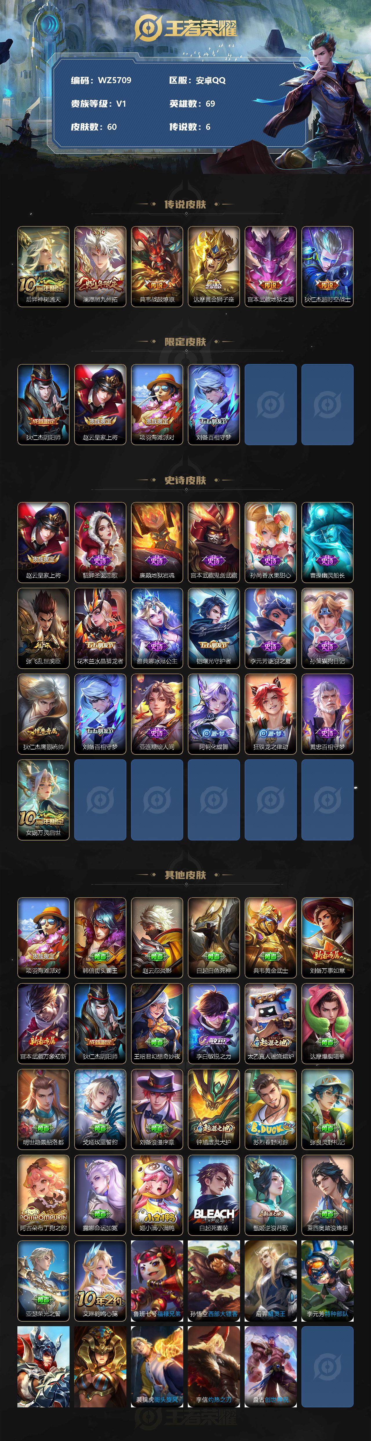 WZXS3385248王者荣耀账号详情图2