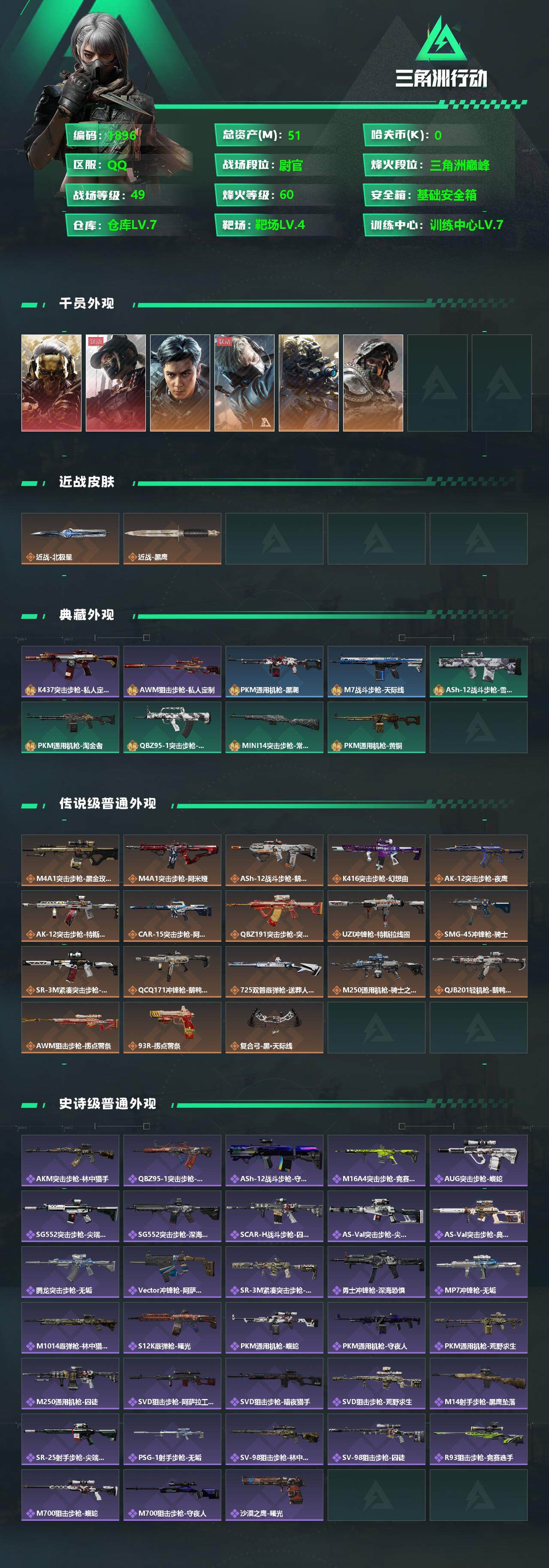 SJZQM356423三角洲行动账号详情图5