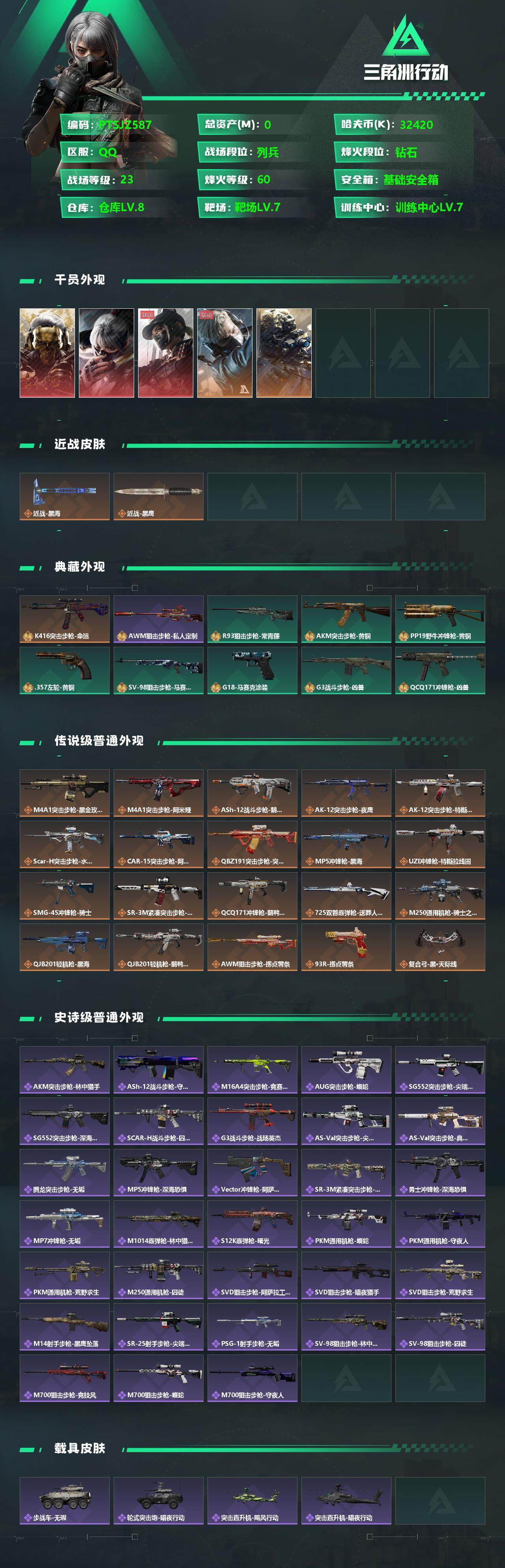 SJZCMW359714三角洲行动账号详情图2