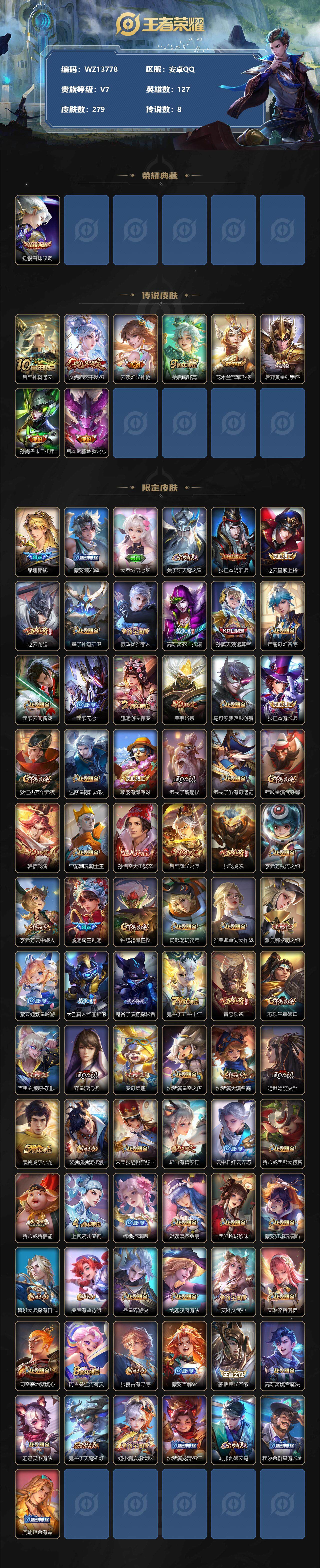 WZ0349362王者荣耀账号详情图2