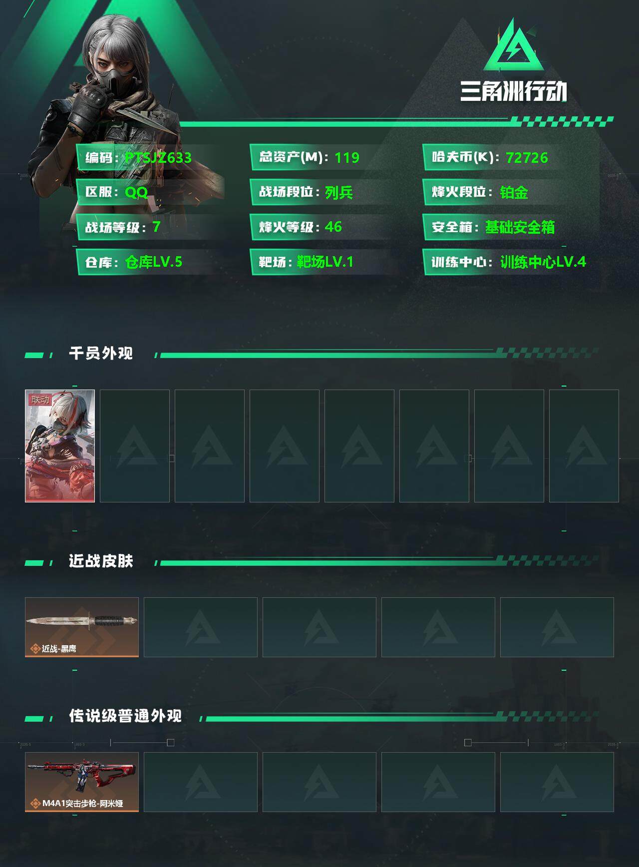 SJZCMW359744三角洲行动账号详情图2