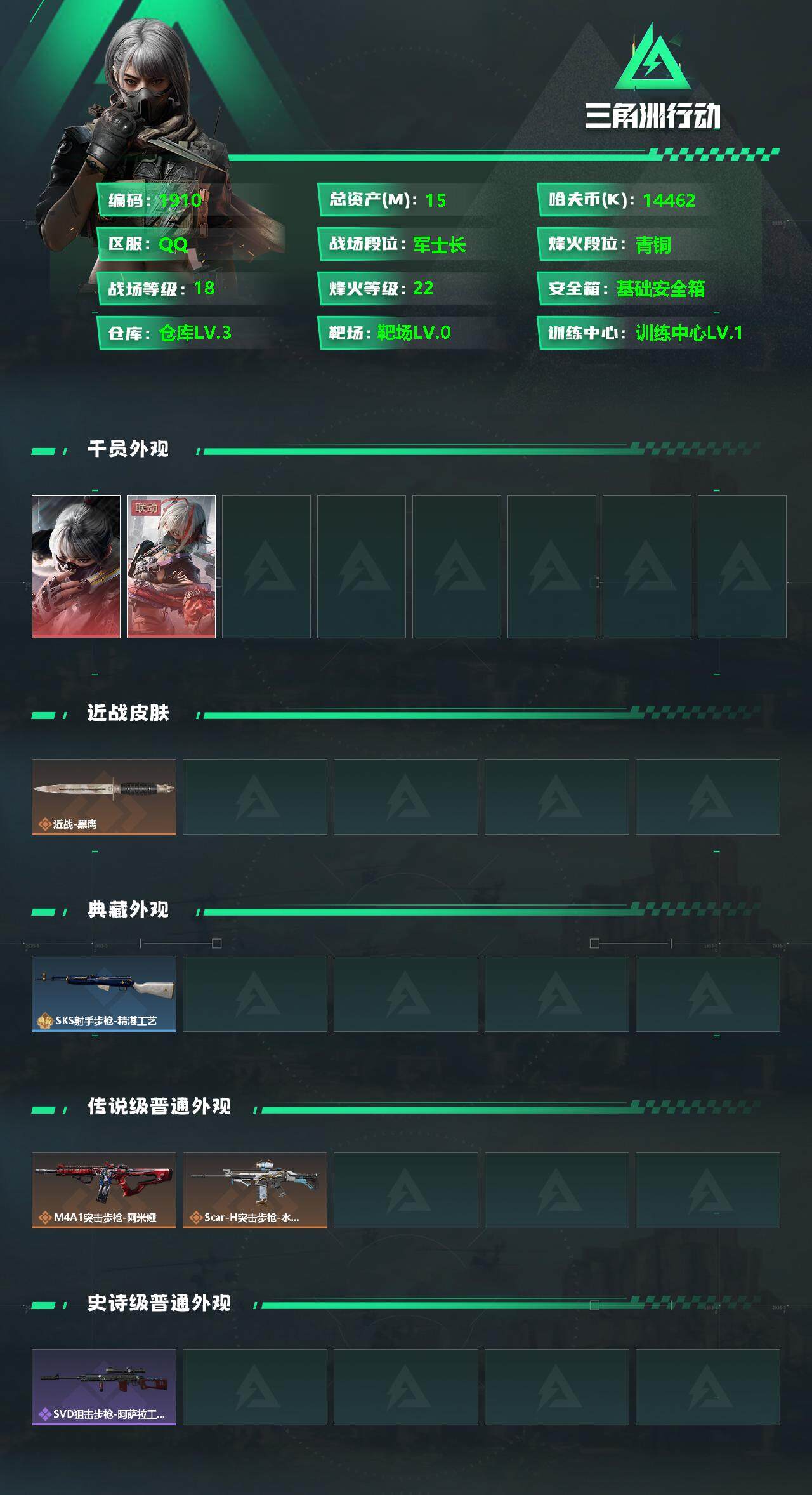 SJZQM359664三角洲行动账号详情图5 SJZQM359664三角洲行动账号详情图5