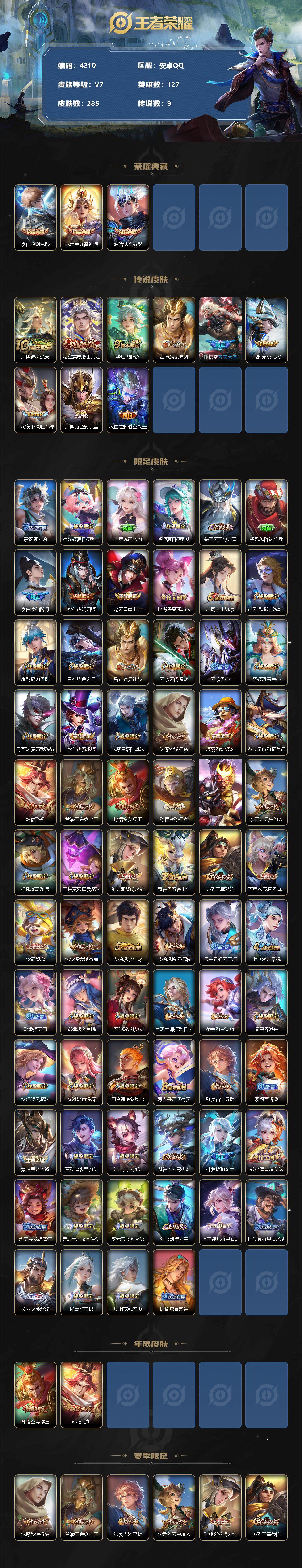 WZCMW3368943王者荣耀账号详情图2