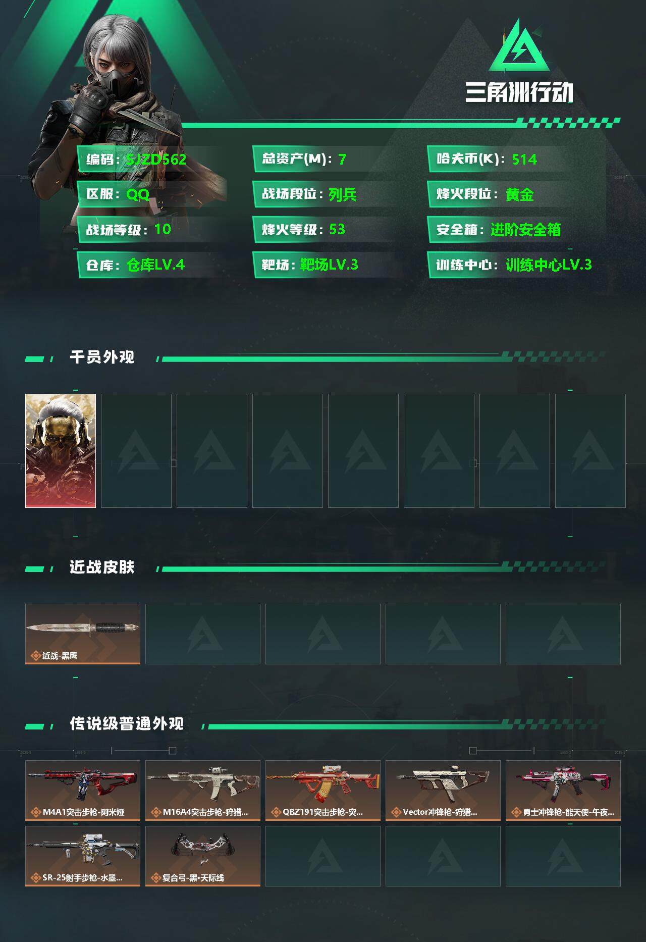 SJZCMW363267三角洲行动账号详情图2