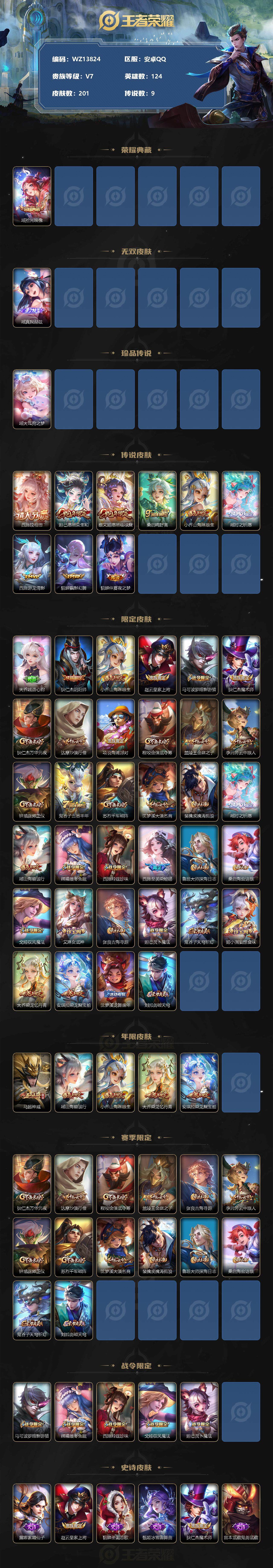 WZ0349363王者荣耀账号详情图2