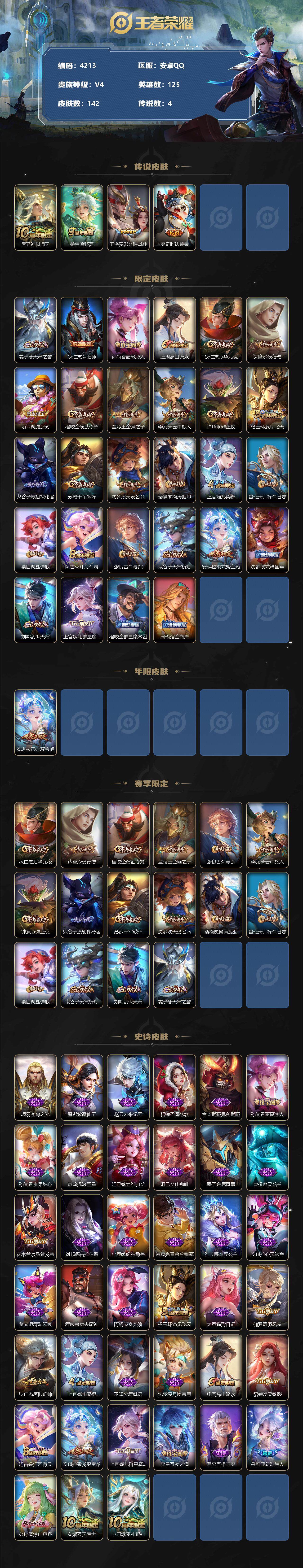 WZCMW3350001王者荣耀账号详情图2 WZCMW3350001王者荣耀账号详情图2