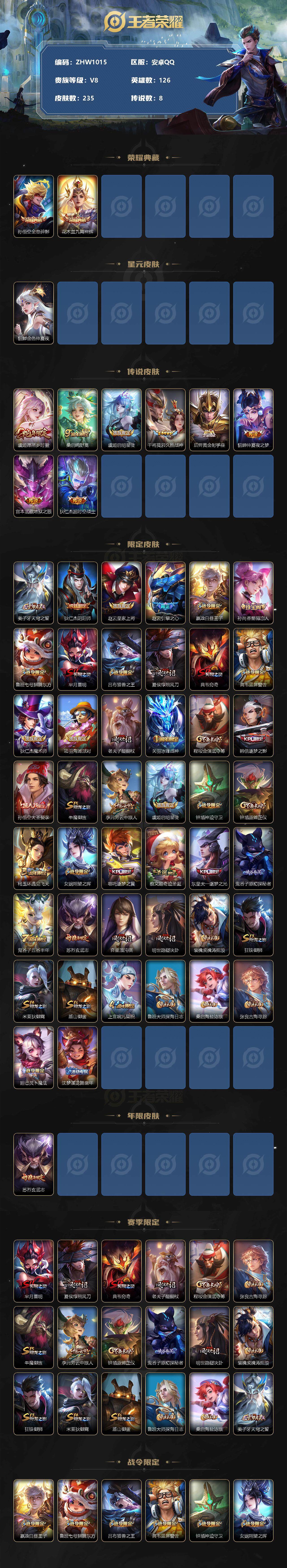 WZLX3352360王者荣耀账号详情图2