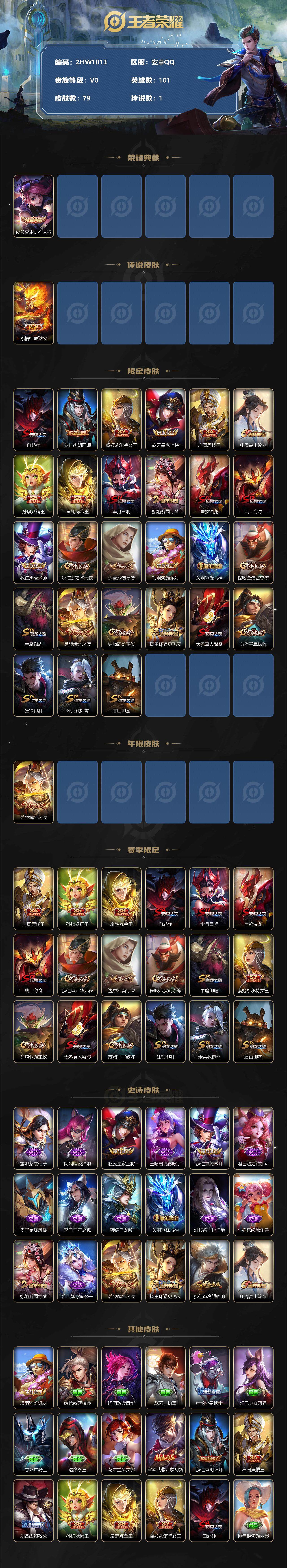 WZLE3352358王者荣耀账号详情图2