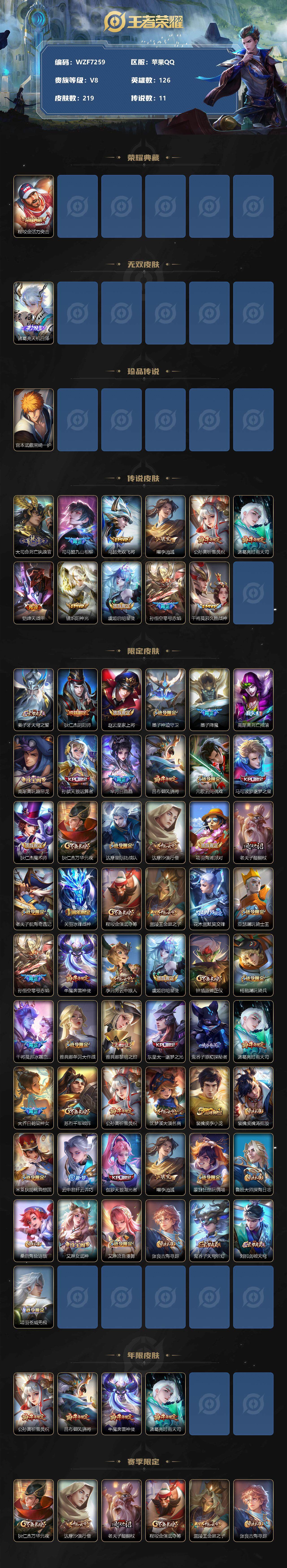 WZQM3353964王者荣耀账号详情图3