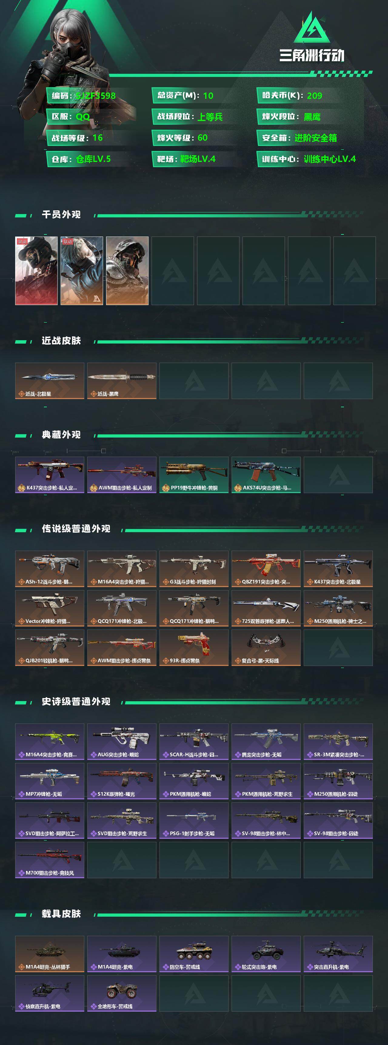 SJZEY355948三角洲行动账号详情图2