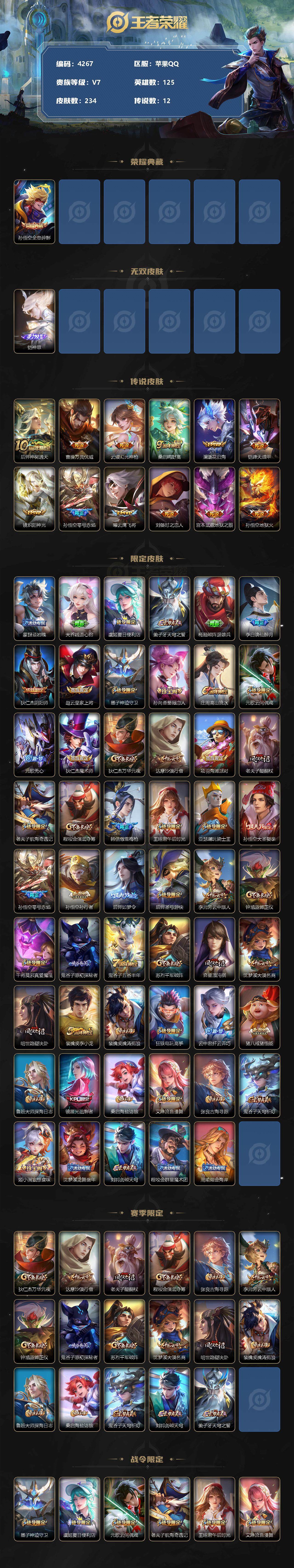 WZCMW3353389王者荣耀账号详情图2