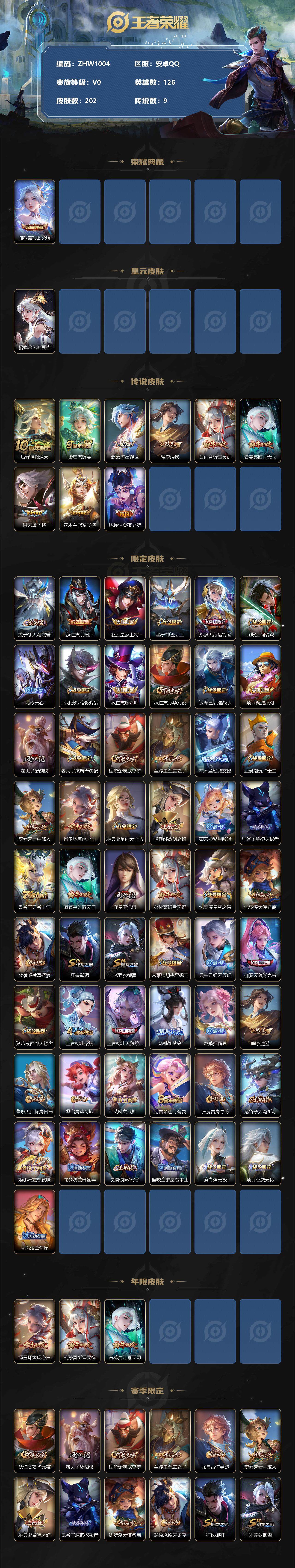 WZLX3352425王者荣耀账号详情图2