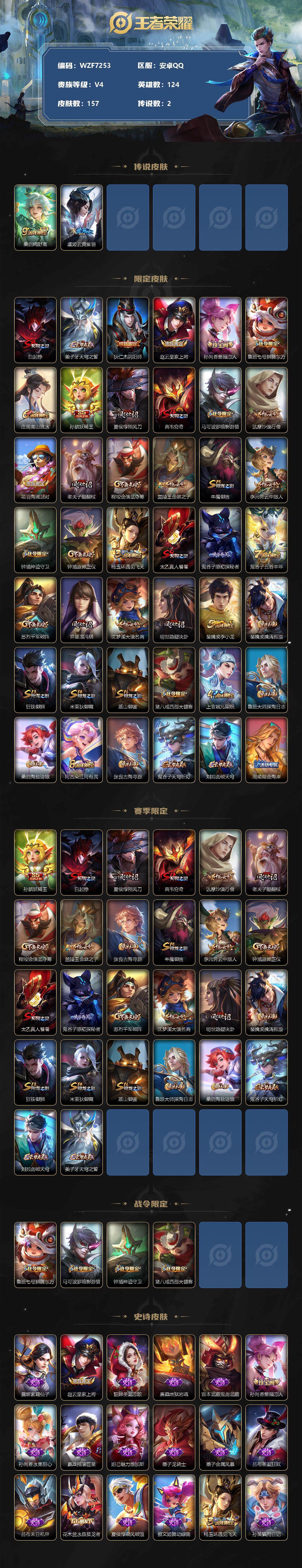 WZCMW3361250王者荣耀账号详情图2