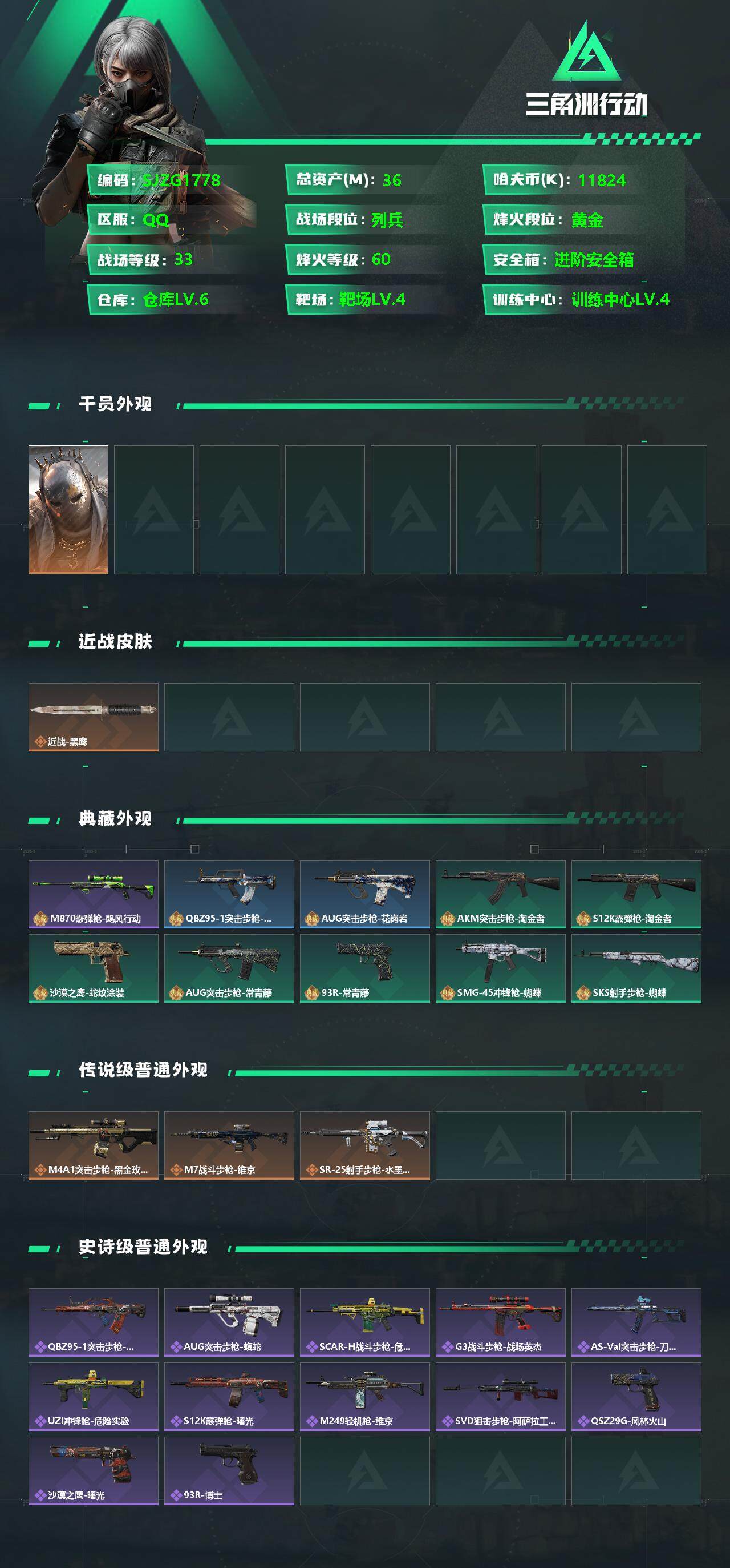 SJZCMW361334三角洲行动账号详情图2