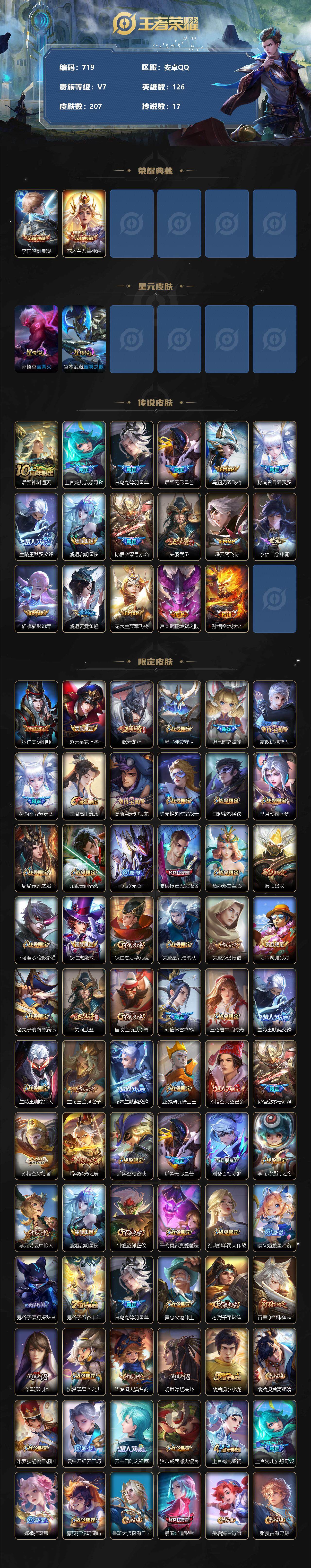 WZLFY3352788王者荣耀账号详情图2 WZLFY3352788王者荣耀账号详情图2