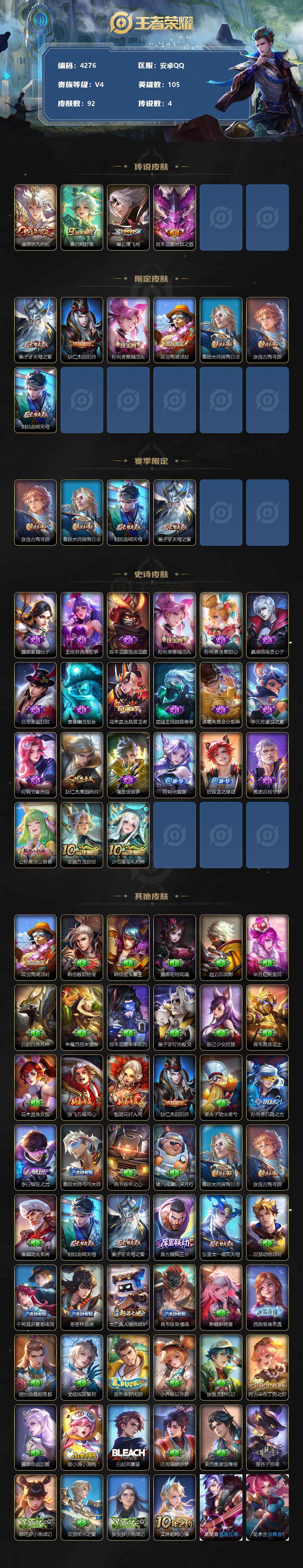 WZCMW3352912王者荣耀账号详情图2