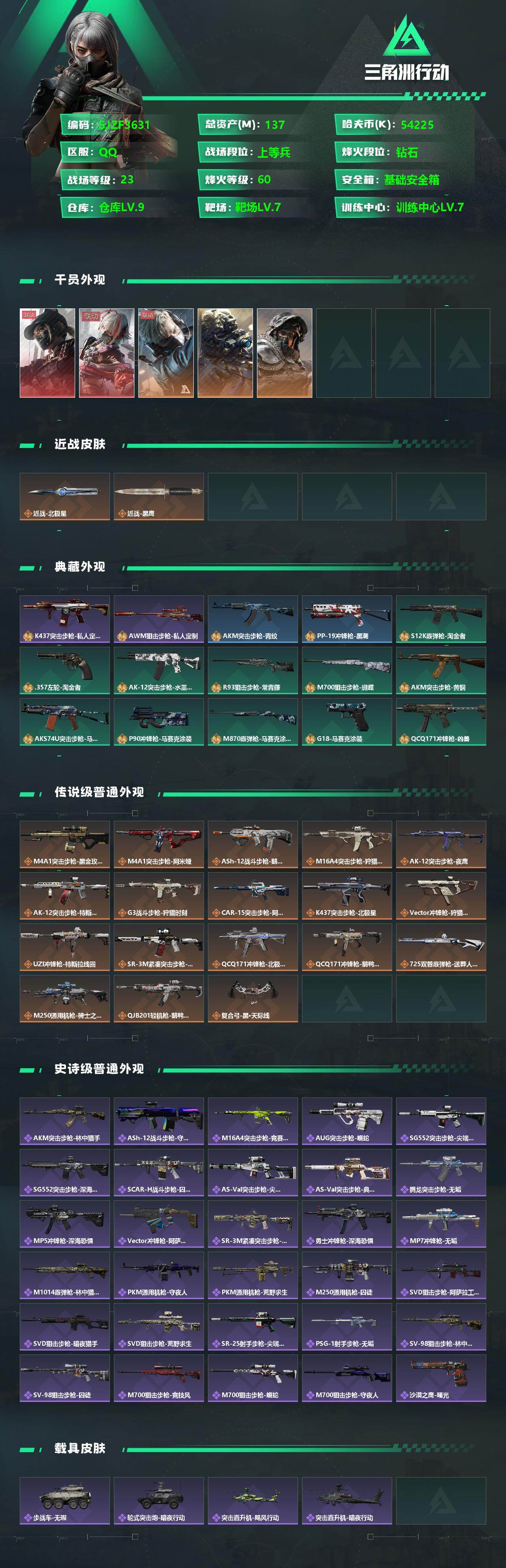 SJZEY432964三角洲行动账号详情图2