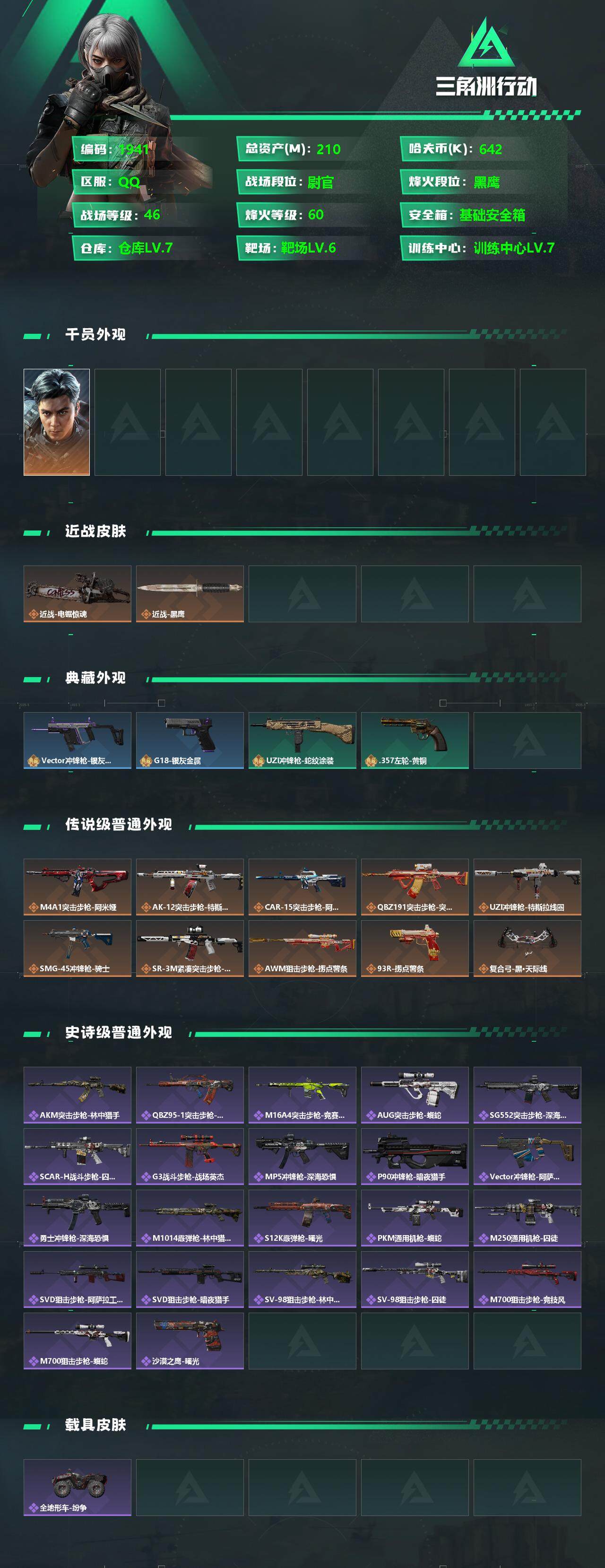 SJZQM360384三角洲行动账号详情图5