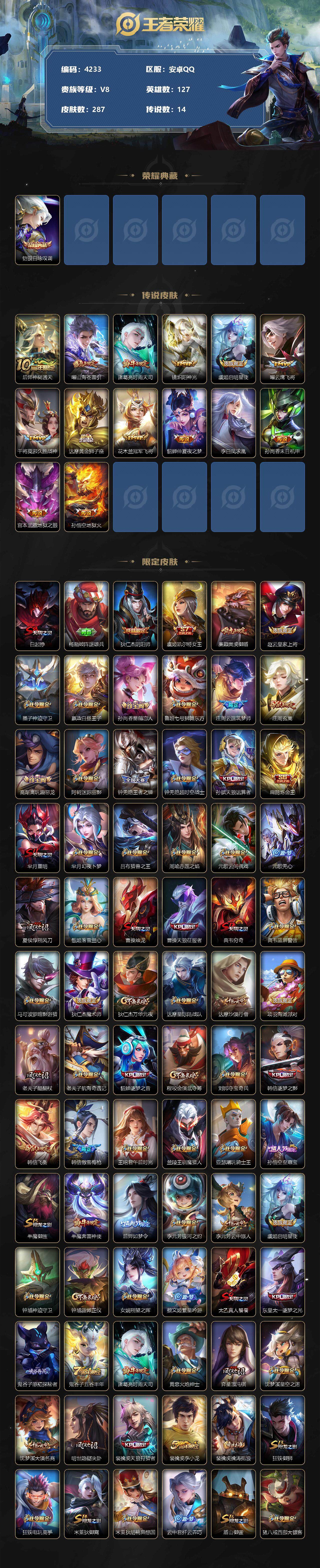 WZCMW3368965王者荣耀账号详情图2