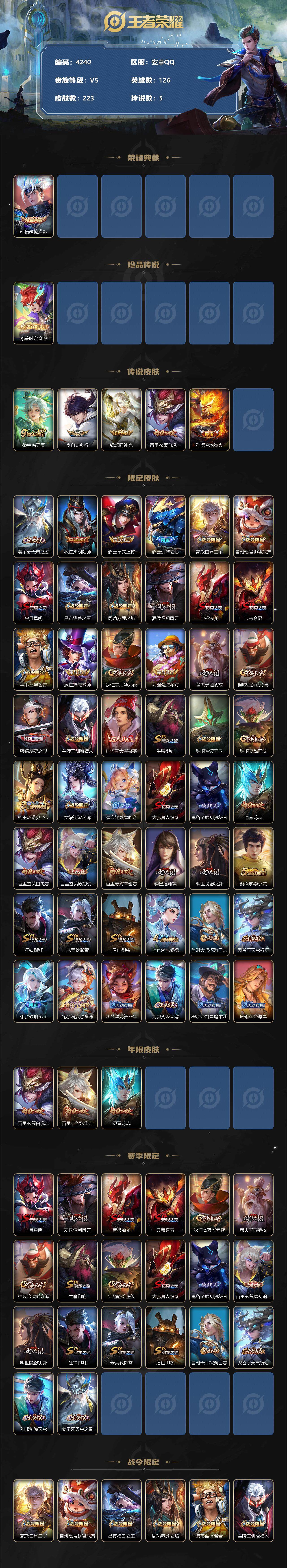 WZCMW3353689王者荣耀账号详情图2 WZCMW3353689王者荣耀账号详情图2