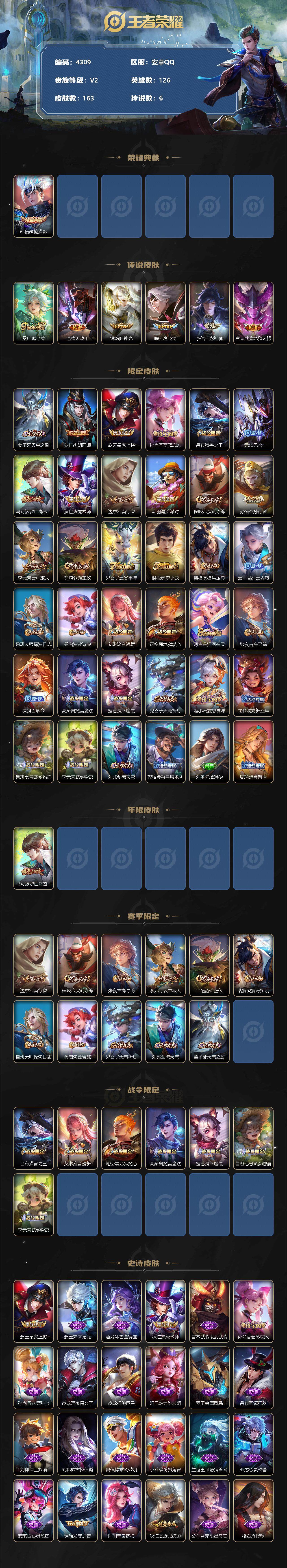 WZCMW3353740王者荣耀账号详情图2