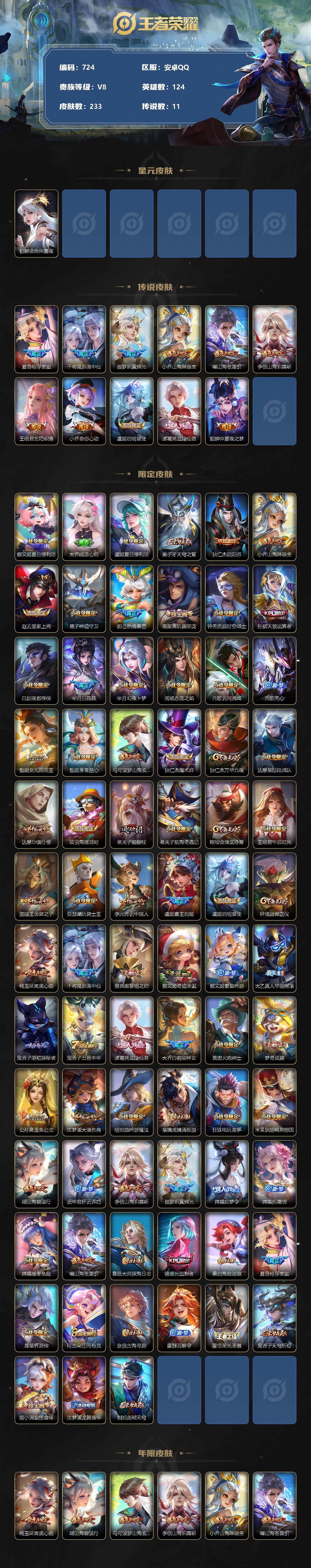 WZLFY3356024王者荣耀账号详情图2