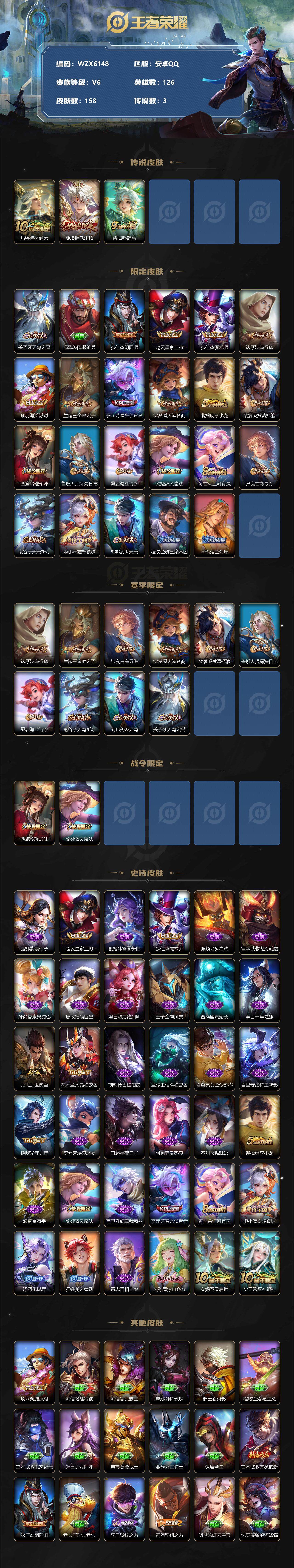 WZCMW3361310王者荣耀账号详情图2