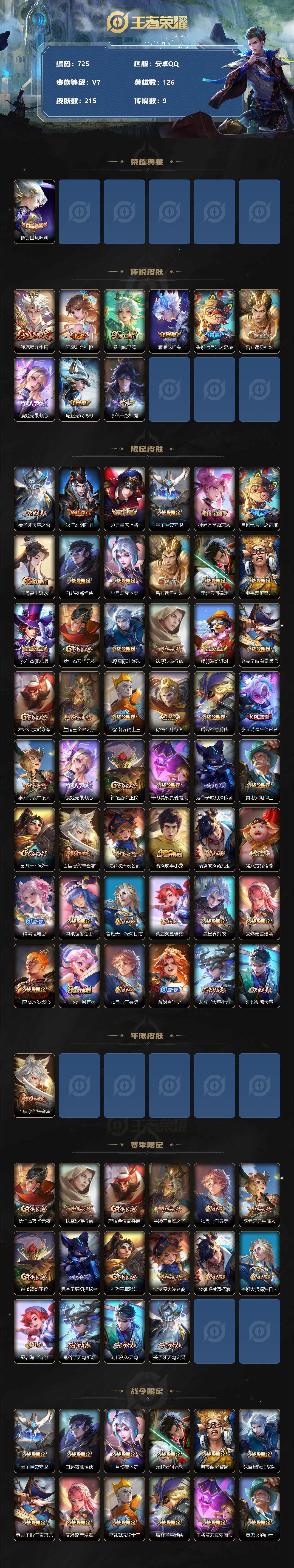 WZLFY3354785王者荣耀账号详情图2 WZLFY3354785王者荣耀账号详情图2