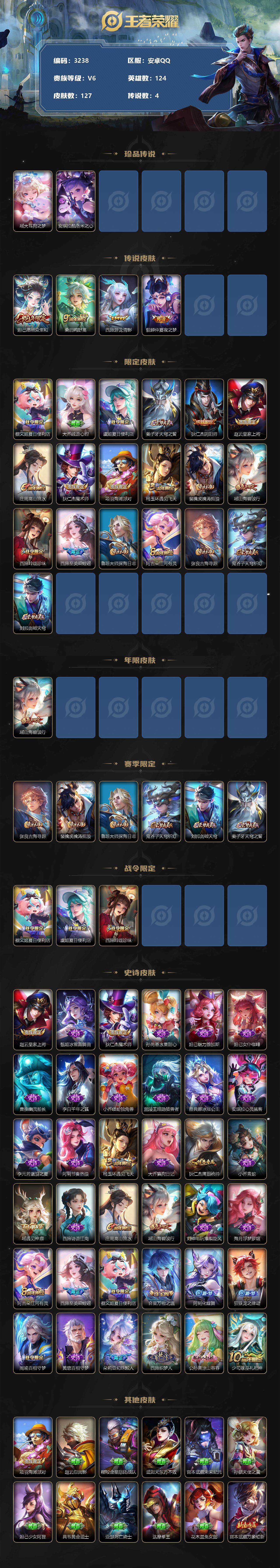 WZJZ3364478王者荣耀账号详情图2