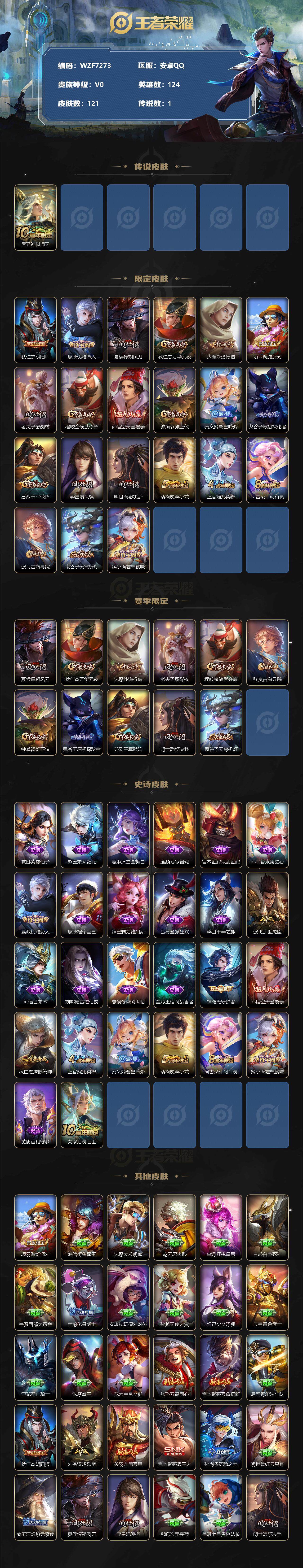 WZCMW3361395王者荣耀账号详情图2