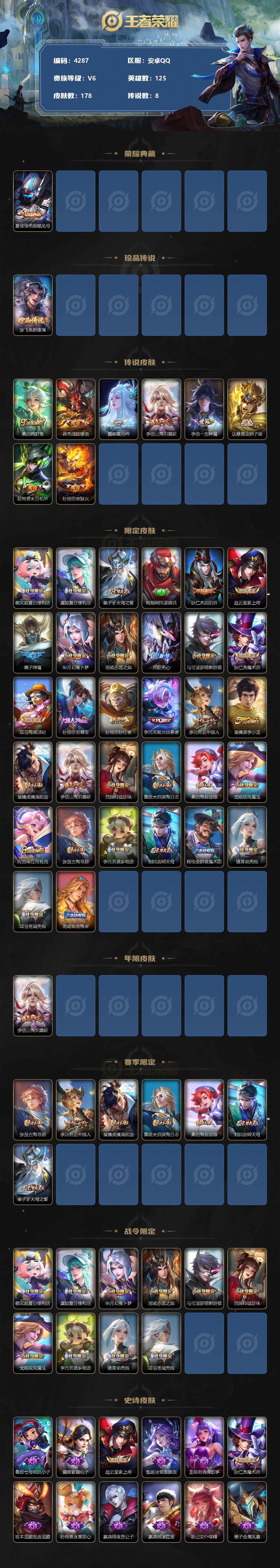 WZCMW3354794王者荣耀账号详情图2 WZCMW3354794王者荣耀账号详情图2