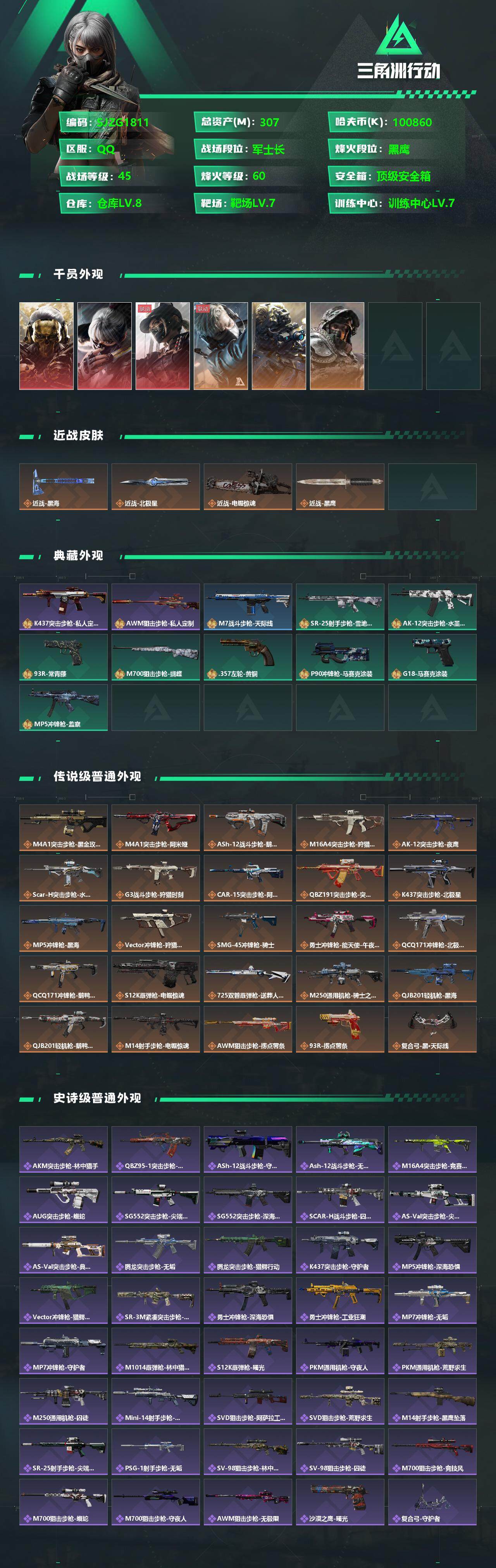 SJZCMW358972三角洲行动账号详情图2