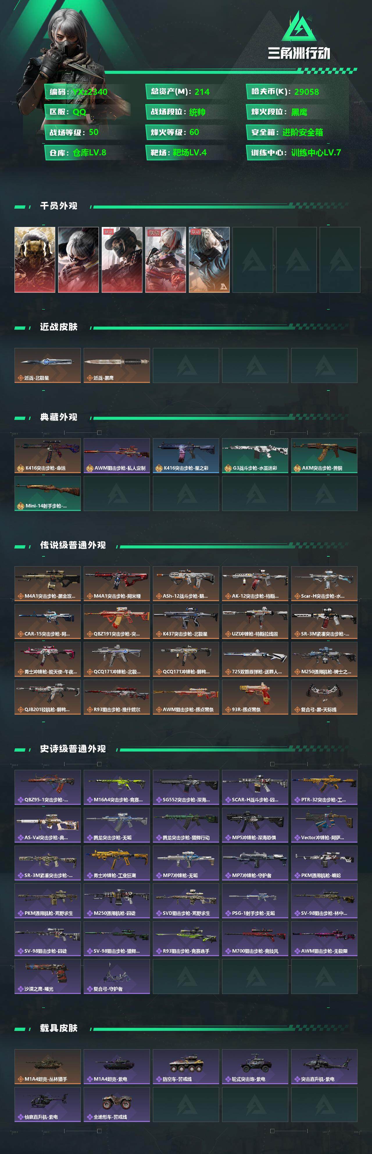 SJZCMW431302三角洲行动账号详情图2