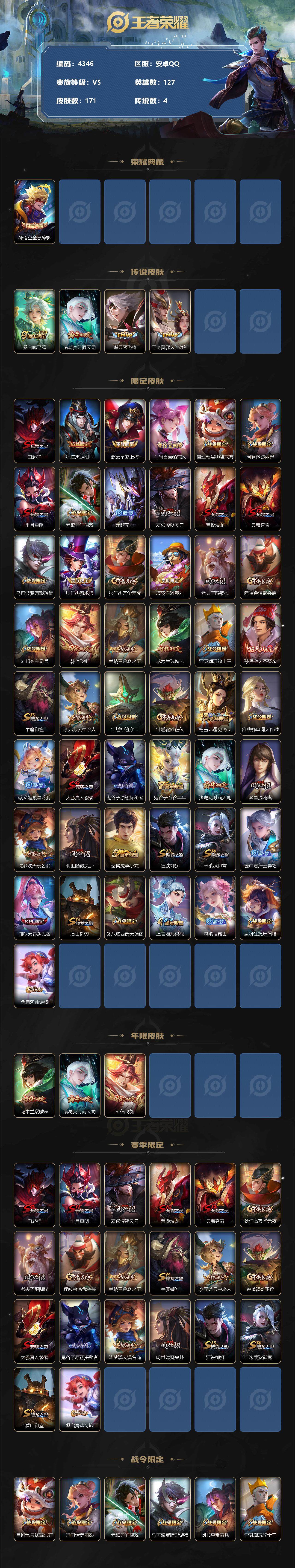 WZCMW3355153王者荣耀账号详情图2