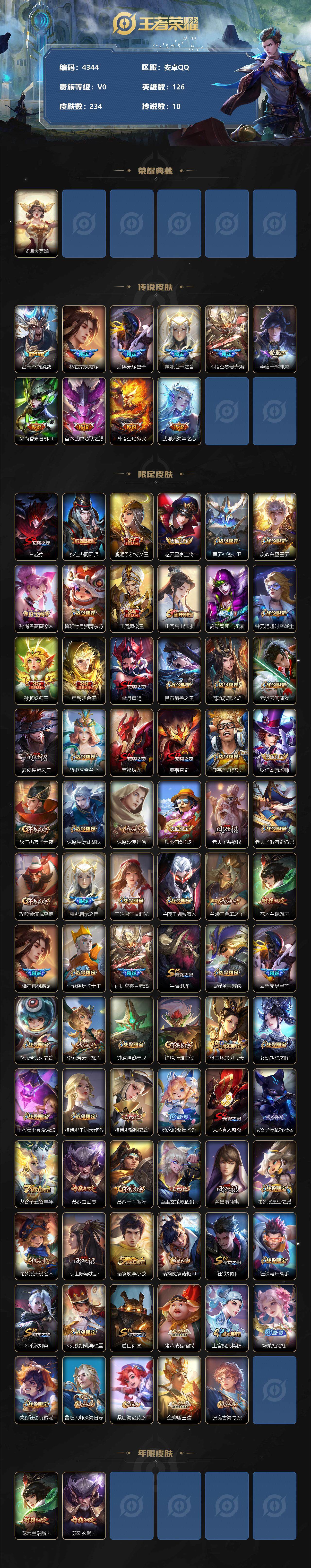 WZCMW3355398王者荣耀账号详情图2