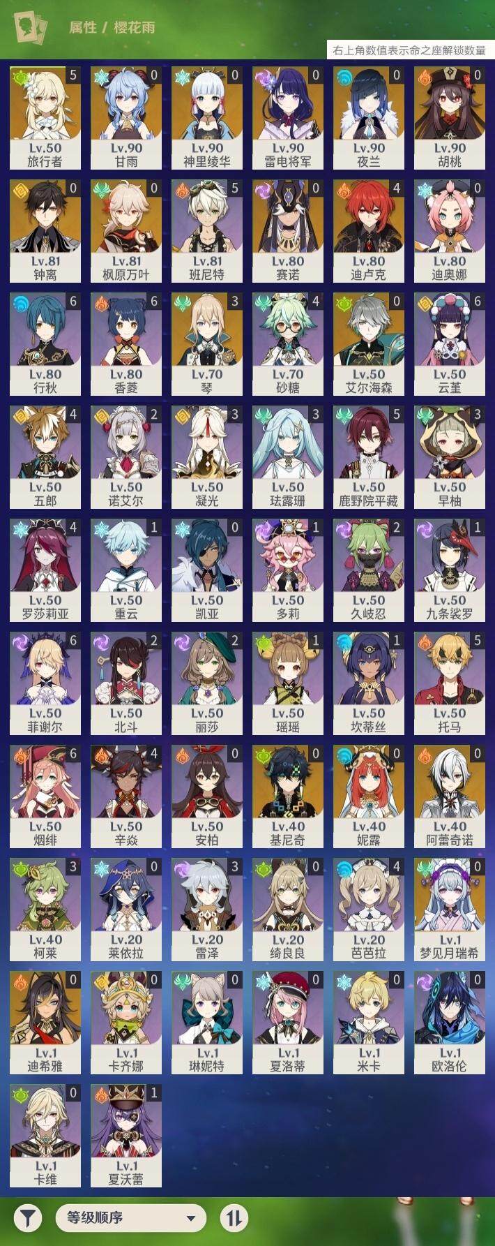 YSEY314687原神账号详情图3 YSEY314687原神账号详情图3