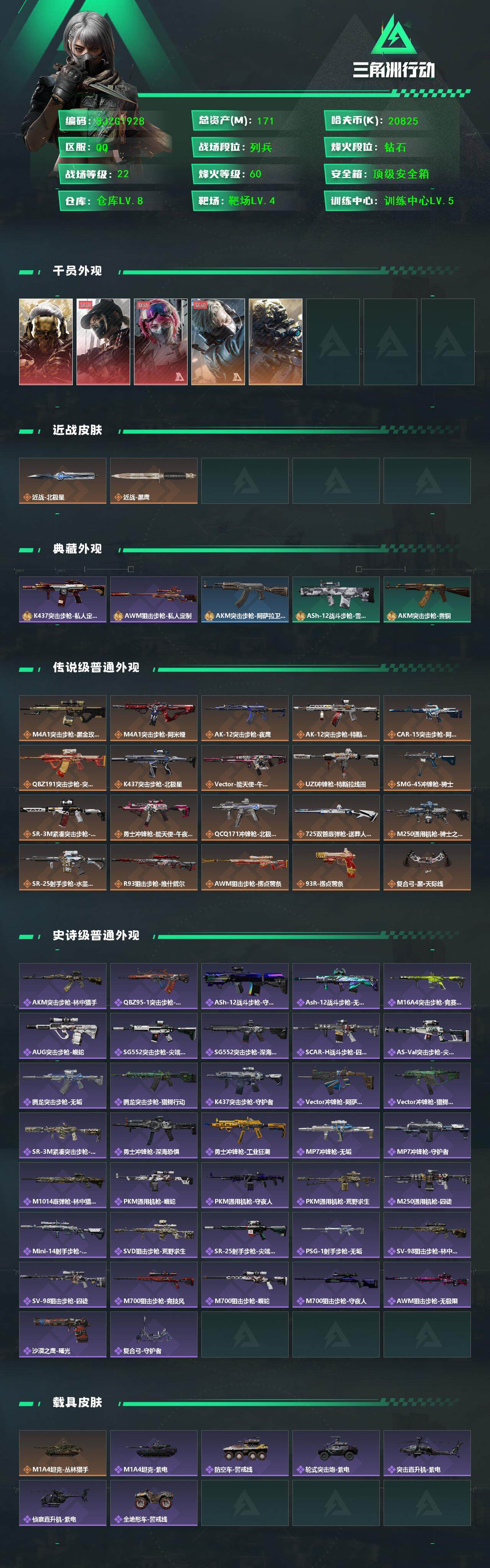 SJZCMW361282三角洲行动账号详情图2