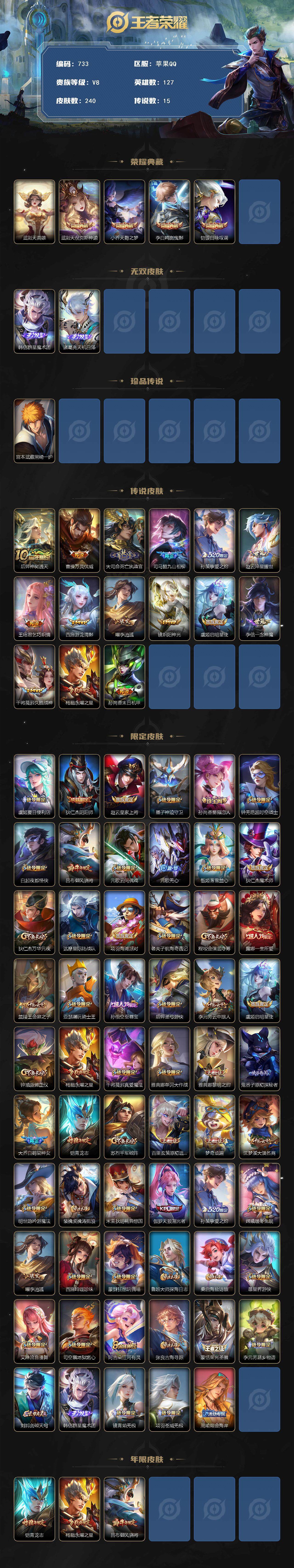 WZLFY3366533王者荣耀账号详情图2