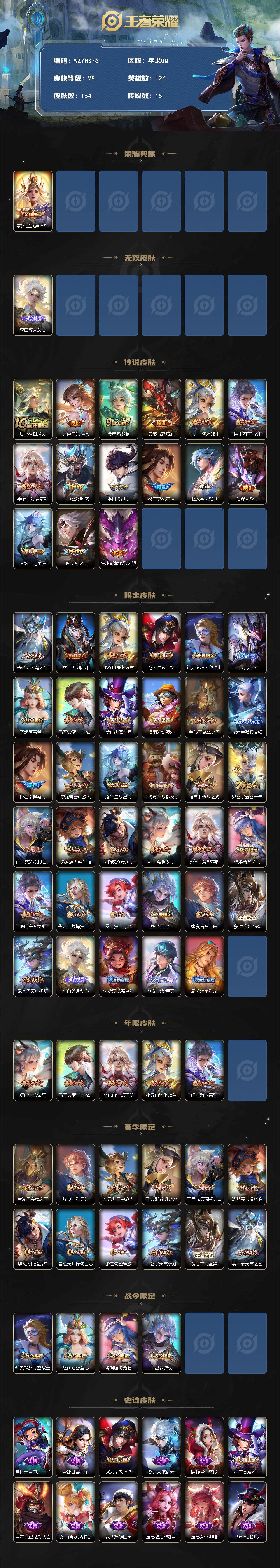 WZQM3372572王者荣耀账号详情图3