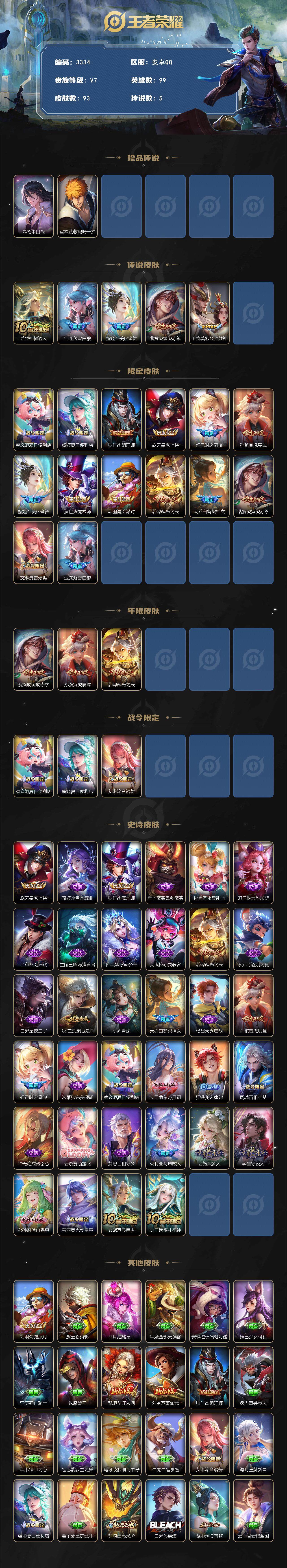 WZJZ3382734王者荣耀账号详情图2