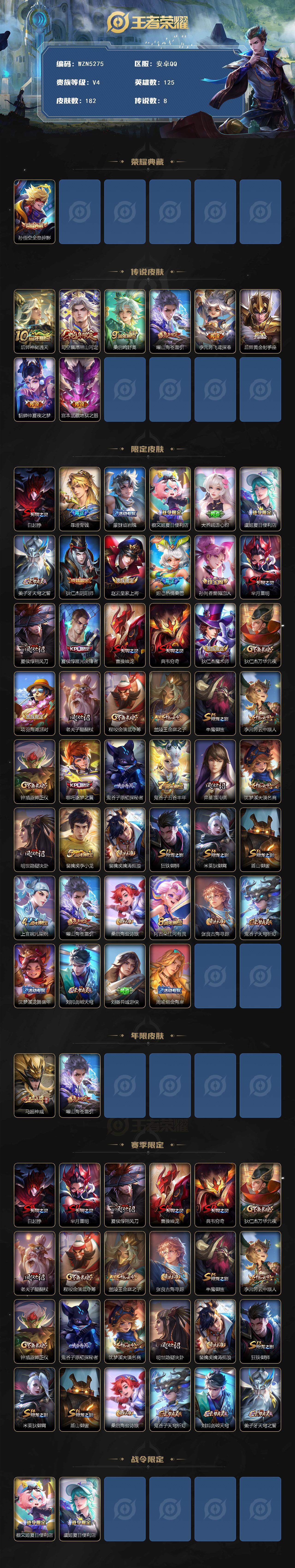 WZCMW3367257王者荣耀账号详情图2