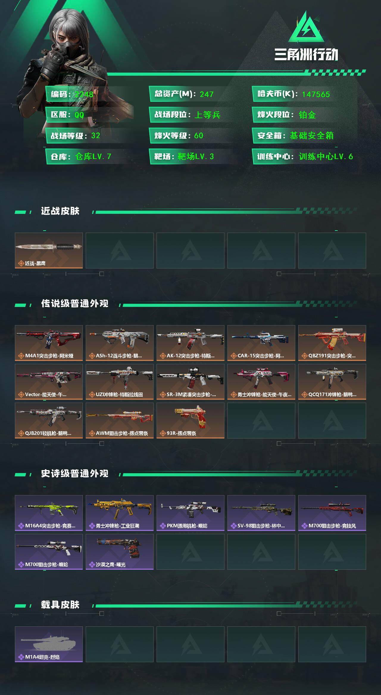 SJZCMW362290三角洲行动账号详情图2