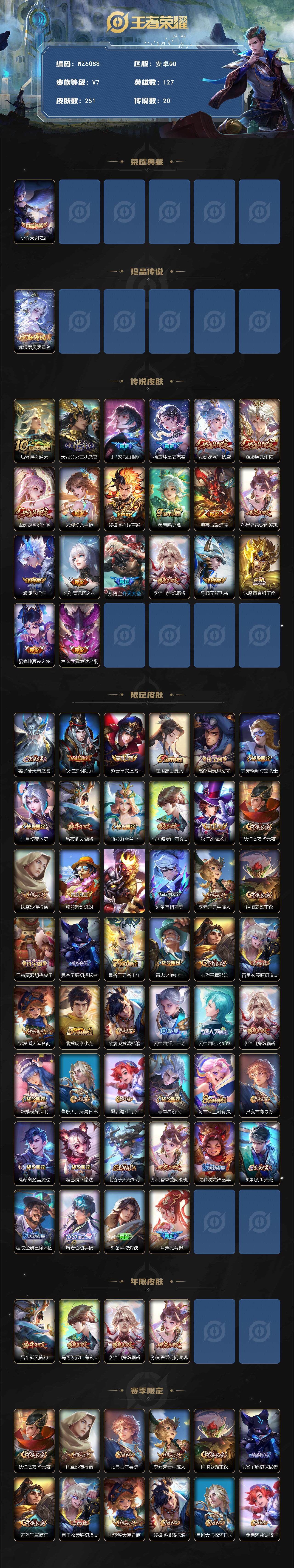 WZXS3385313王者荣耀账号详情图2