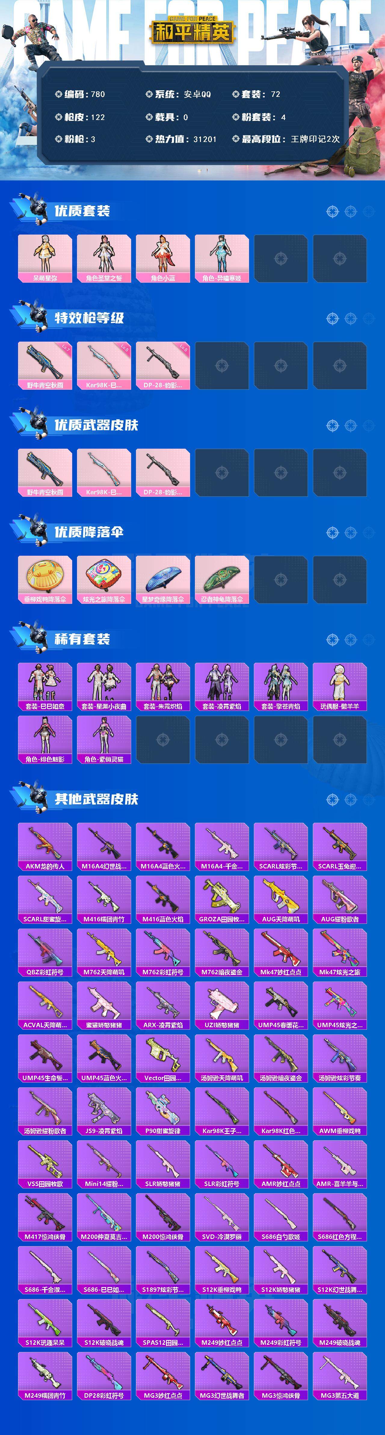 HPCMW3423818和平精英账号详情图2 HPCMW3423818和平精英账号详情图2