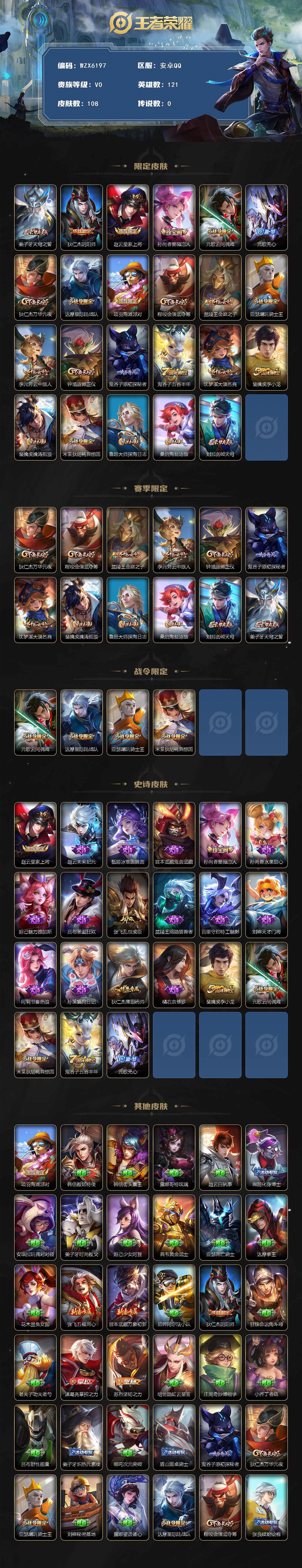 WZEY3370195王者荣耀账号详情图2