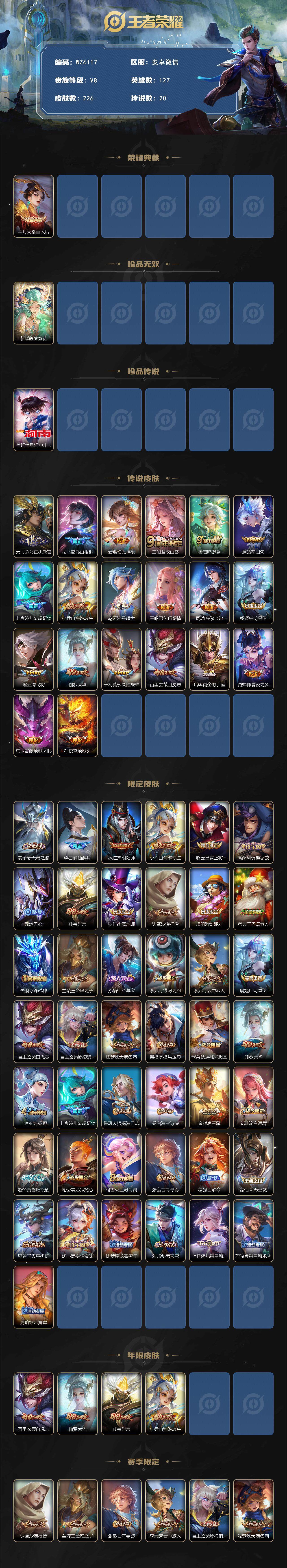 WZXS3385337王者荣耀账号详情图2