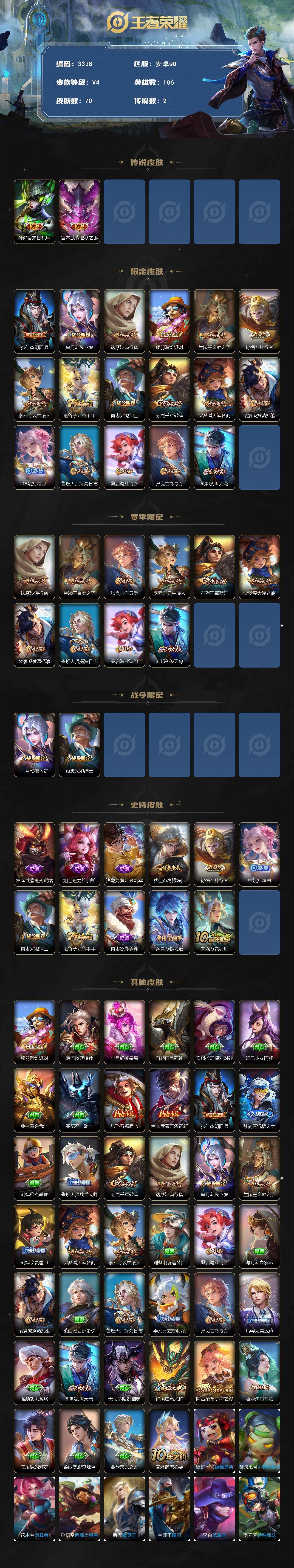 WZJZ3382748王者荣耀账号详情图2