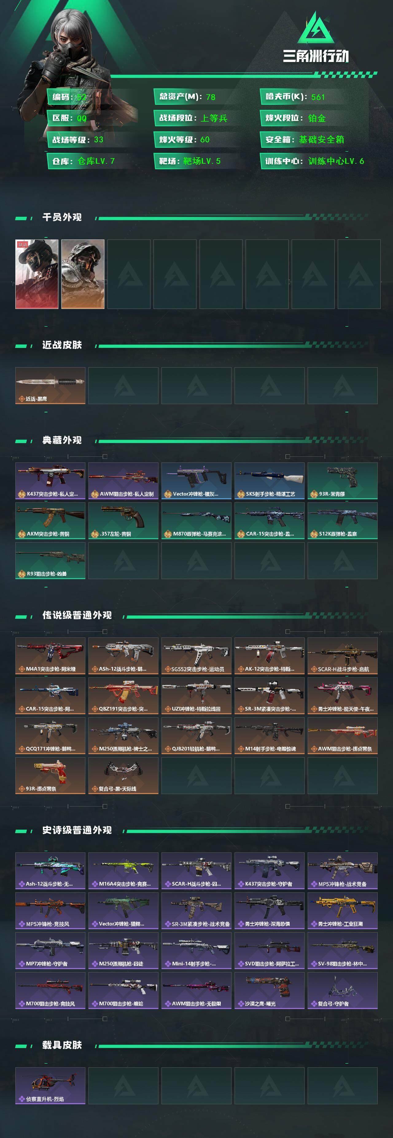 SJZQM364838三角洲行动账号详情图5